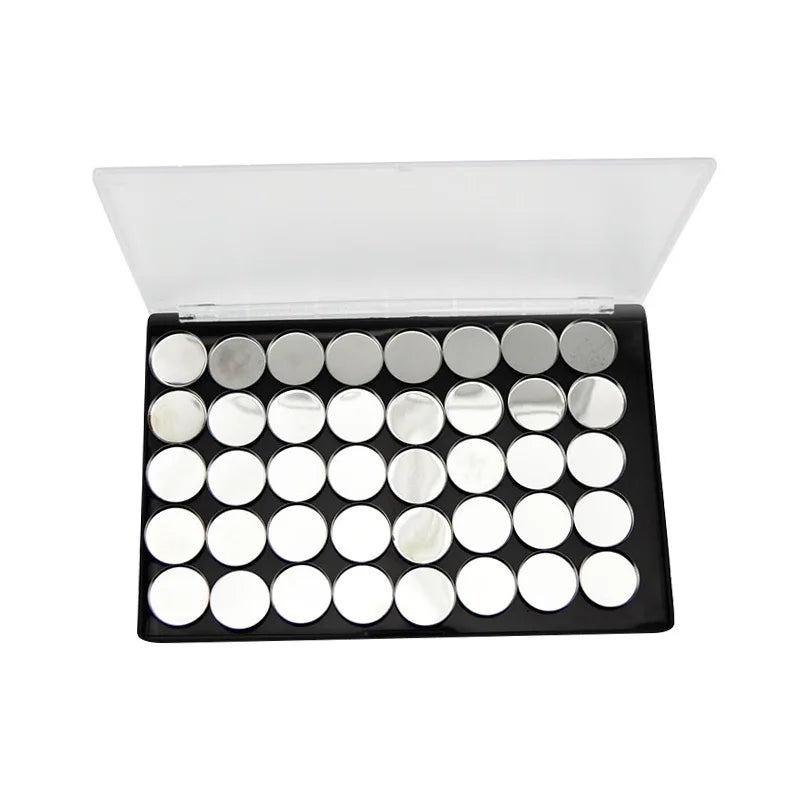 Magnetic Eyeshadow Palette with 20 Metal Stickers Makeup Storage Box DIY Cosmetic Organizer