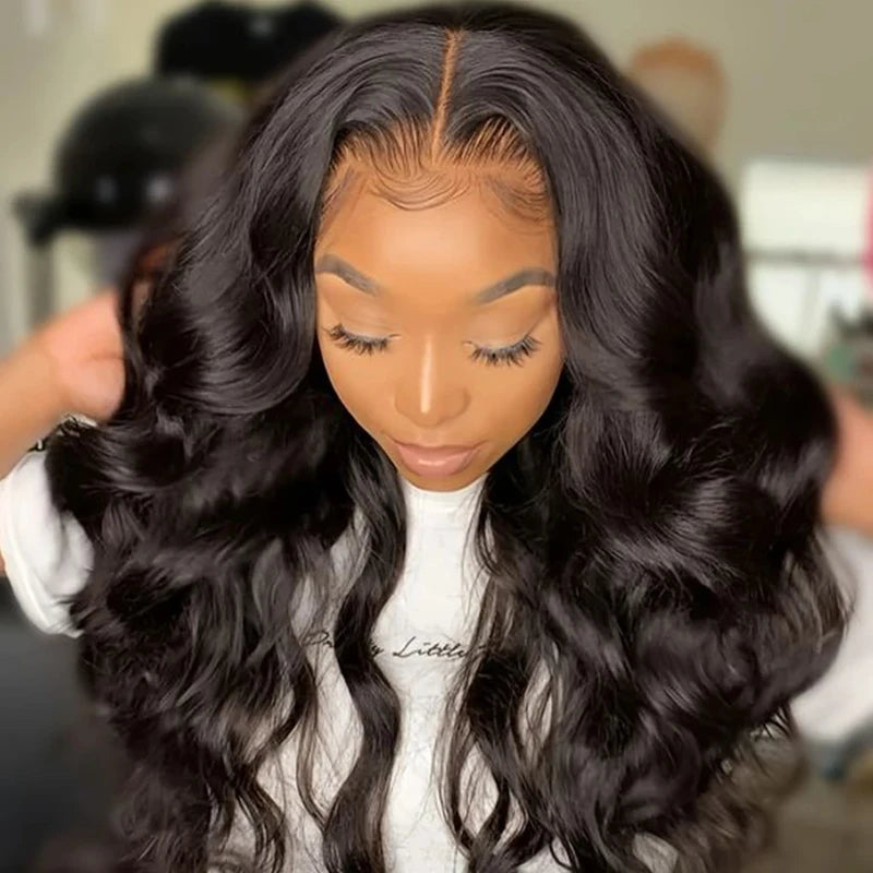 Human Hair Lace Front Wig Body Wave 13x5 HD Transparent Lace T Part 180D Density