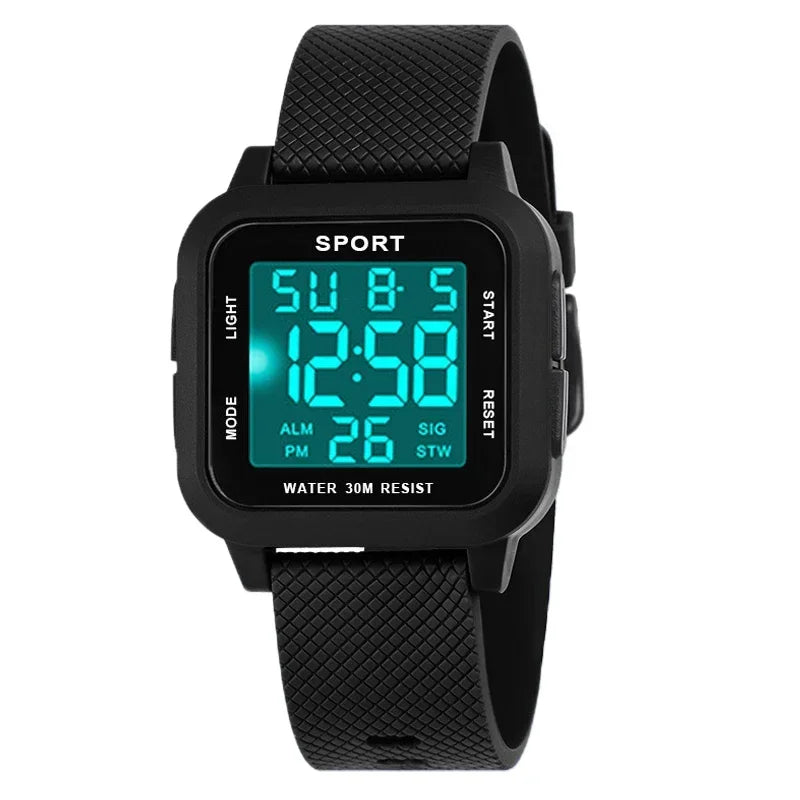 Men's Digital Sports Watch Waterproof Shock-Resistant Running Watch