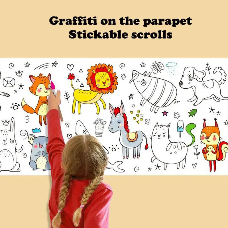 Children's Drawing Roll Colorful Art & Craft Paper for Kids DIY Painting