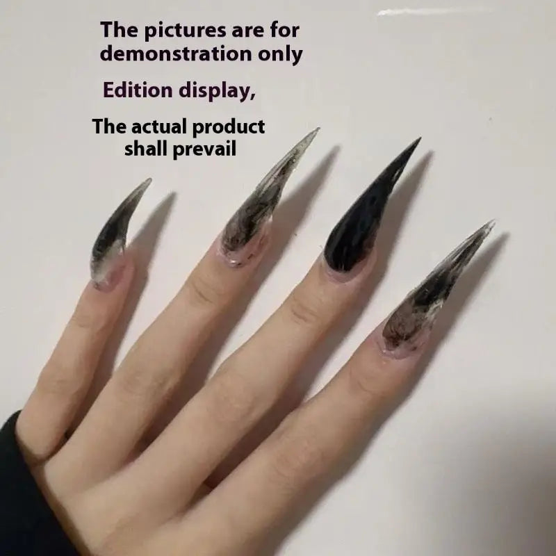 140pcs Nail Tips Set - Short Curved Stiletto Full Cover Acrylic Nails for Extension