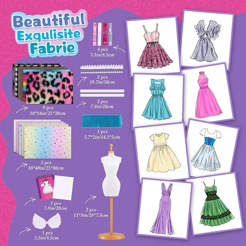 DIY Doll Clothes Craft Kit - Creative Kid's Fashion & Home Decor Set