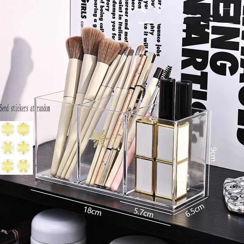 Transparent Makeup Brush Storage Box Case Organizer for Cosmetics & Tools