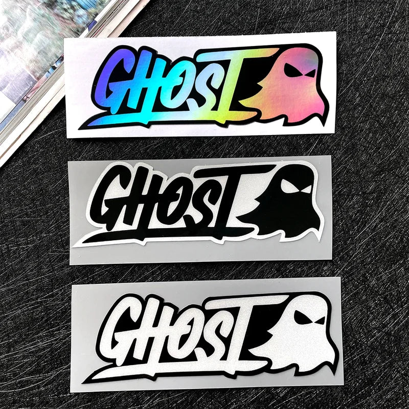 Halloween Ghost Motorcycle Reflective Vinyl Stickers Car Helmet Decals Waterproof
