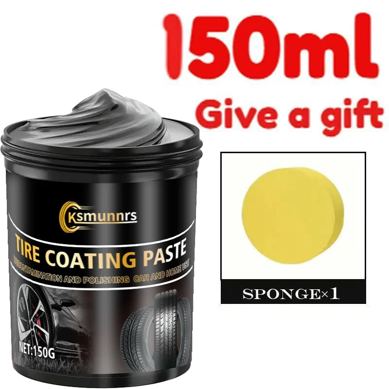 High-Gloss Tire Wax - Long-Lasting Black Tire Shine & Anti-Aging Protection