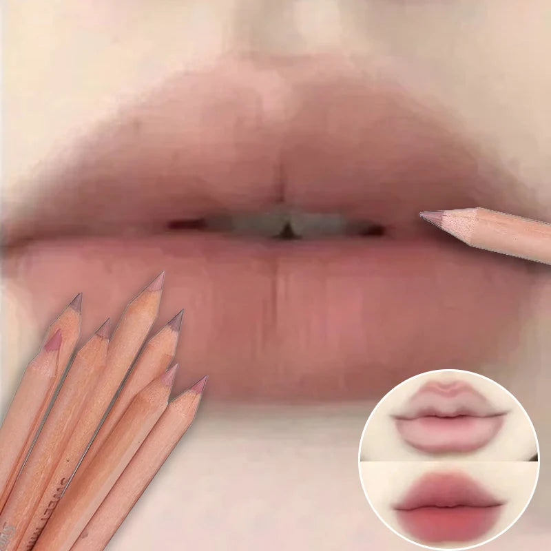 Waterproof Matte Lip Liner Pencil - Long Lasting, Moisturising, Non-stick Cup