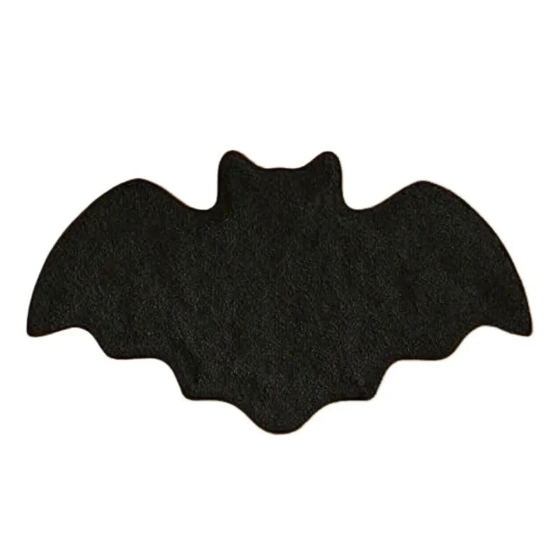 Halloween Bat-Shaped Bathroom Rug Non-Slip Floor Mat for Living Room Decor