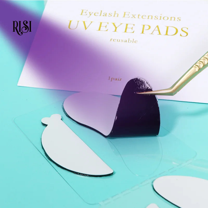 UV Protective Silicone Eye Pads Reusable Eye Patches for UV Curing - Black