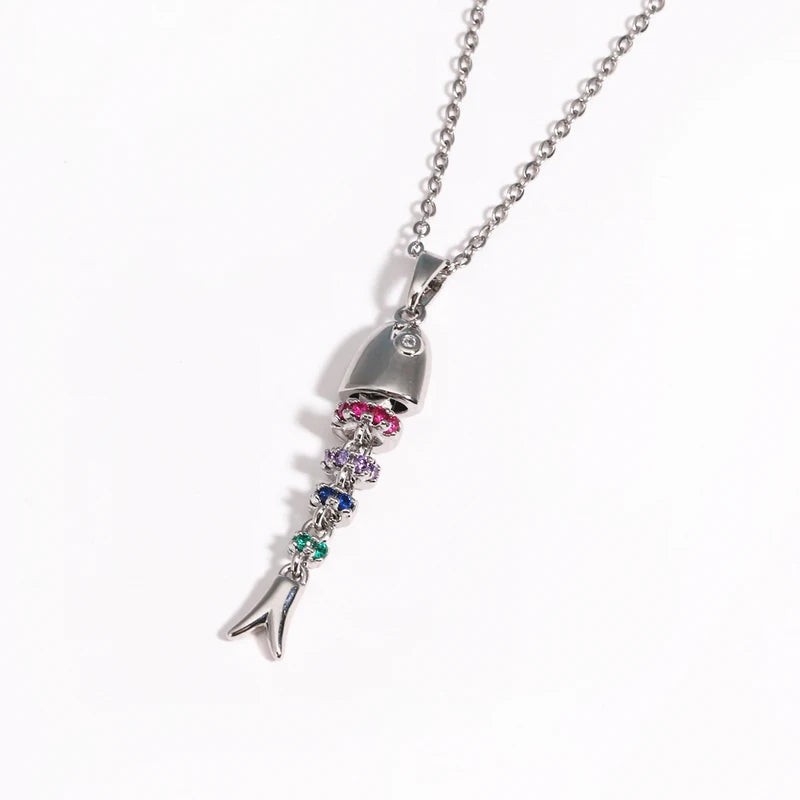Women's Fish Necklace Light Luxury Stainless Steel Jewelry Gift