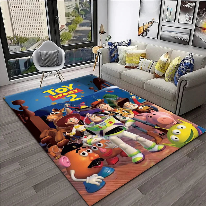 Kids Cartoon Carpet Rug for Bedroom and Living Room Non-Slip Floor Mat