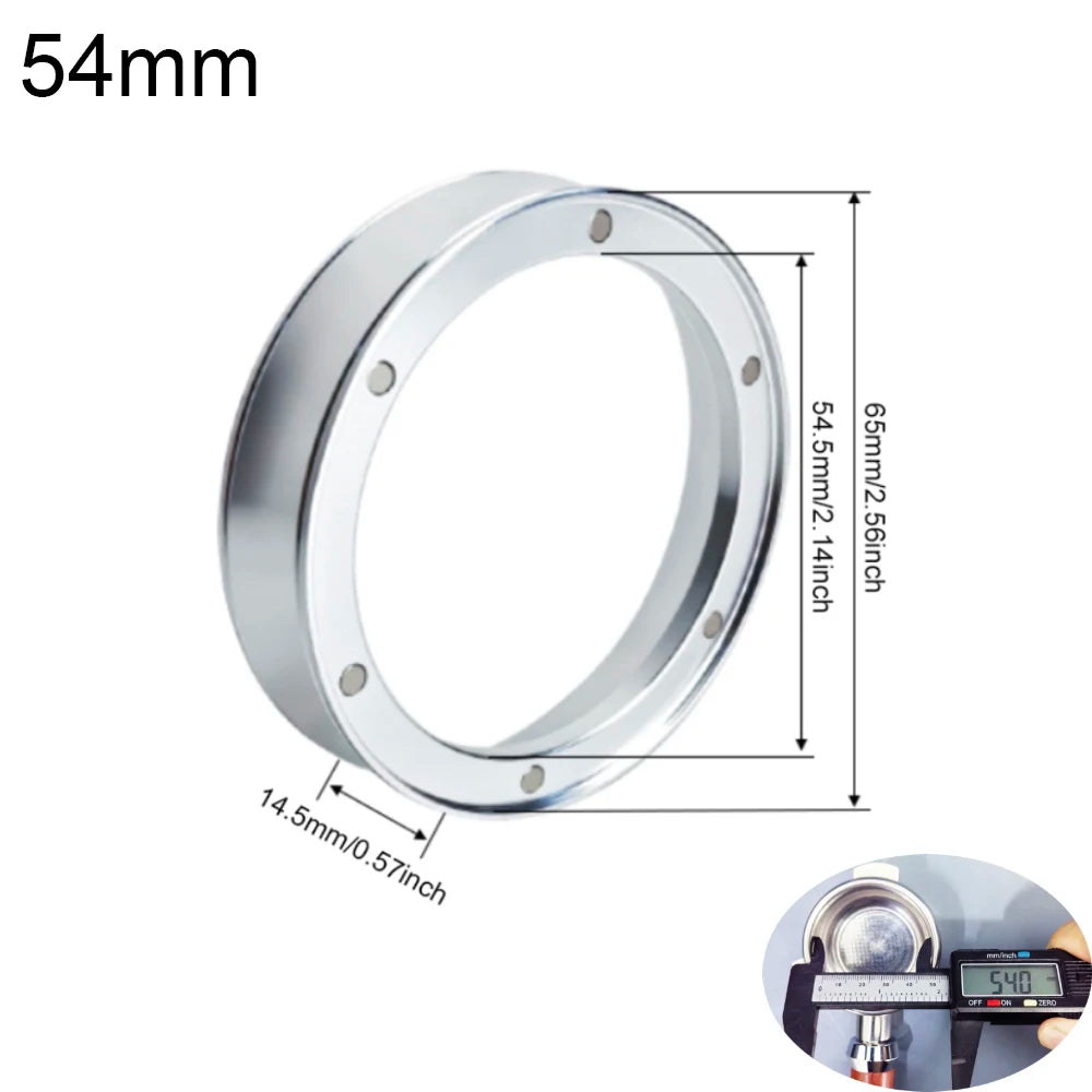 Magnetic Coffee Dosing Funnel Set - Aluminum for 51/54/58mm Portafilters