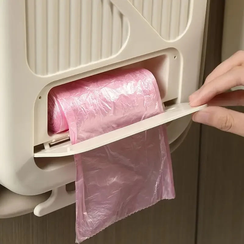 Foldable Wall-Mounted Trash Can for Kitchen and RV - Hanging Garbage Storage