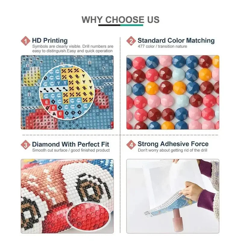 DIY Diamond Painting Kit for Home Decor - Movie Characters Collage