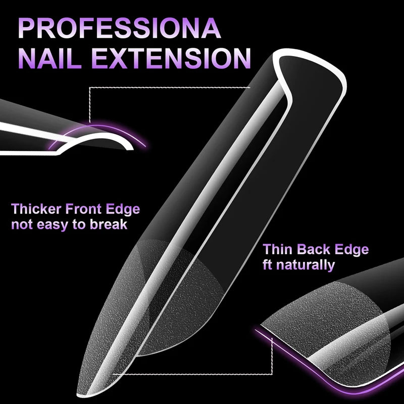 100pcs Short Square Acrylic Nail Tips - Half Matte Fake Capsule Extensions