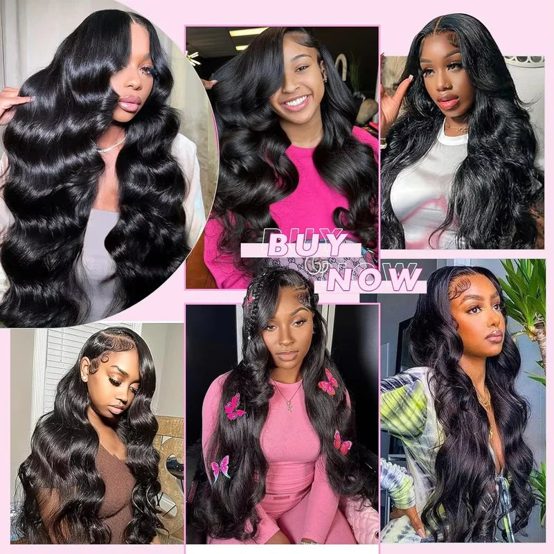 Peruvian Human Hair Bundles Body Wave 26-34 Inch Virgin Hair Extensions