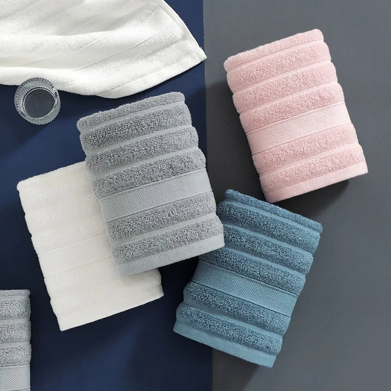 4-Piece Cotton Face Towels Set - Absorbent Small Hand Towels for Kids & Kids