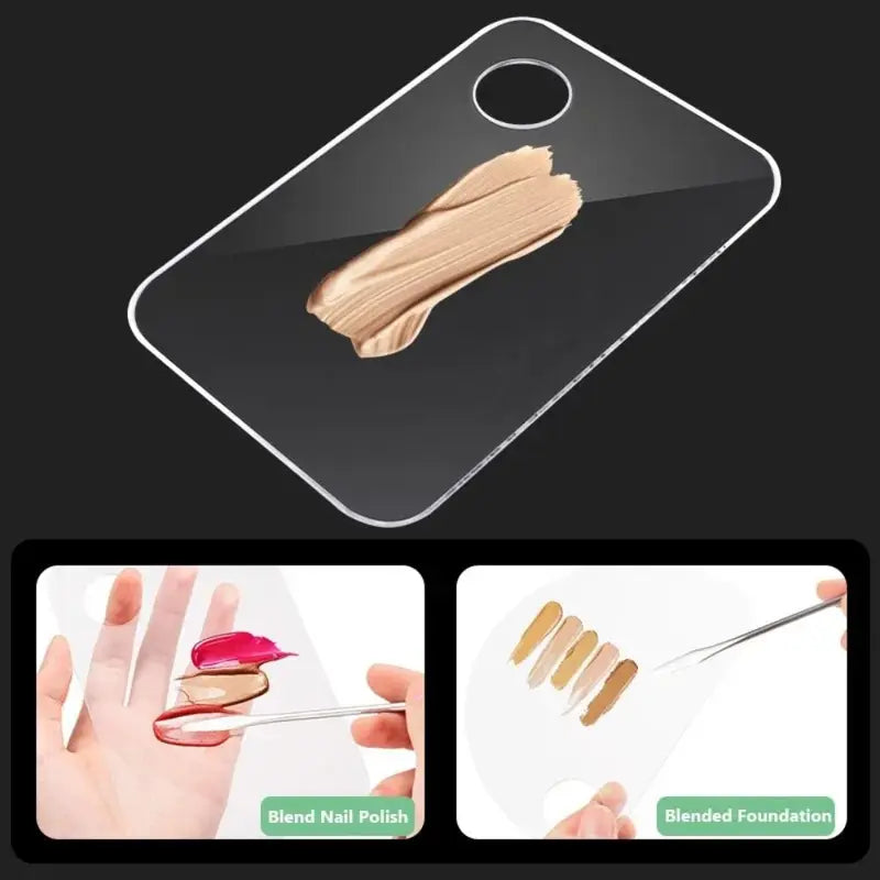 Makeup & Nail Art Mixing Palette Acrylic Palette for Eyeshadow Foundation & Nail Colors