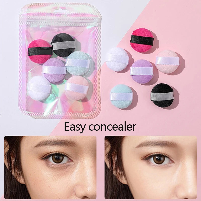 Velvet Mini Finger Puff Makeup Powder Sponge Face Concealer Blender Cosmetic Tool