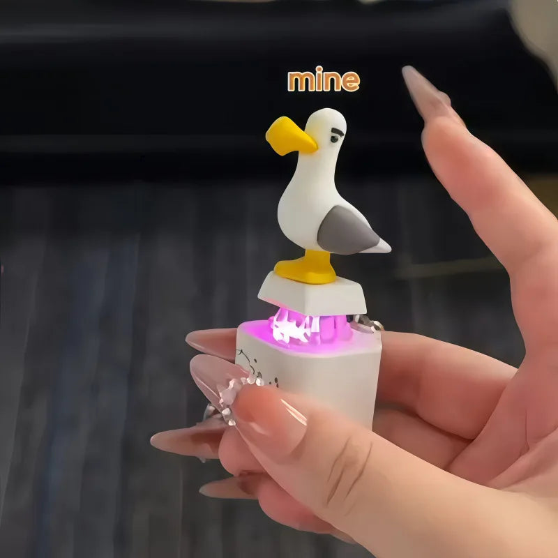 Luminous Sounding Stress Relief Keychain Toy - Portable Electronic Pendant for Adults