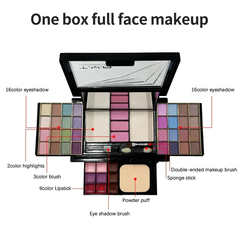 Multi-Color Makeup Kit Set for Women - All-in-One Face, Lip, Eye Palette