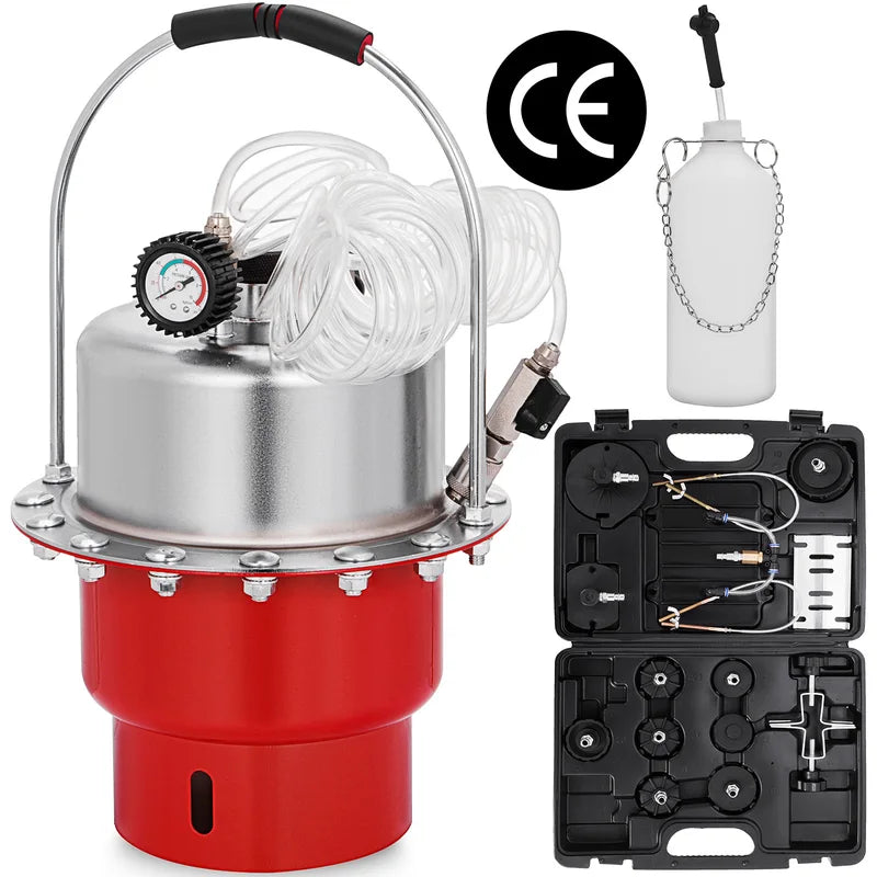 Automotive Brake Bleeder Kit - Portable Air Pressure System for Hydraulic Brakes