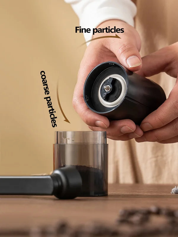 Portable Manual Coffee Grinder Hand Crank Adjustable Bean Mill for Home & Travel
