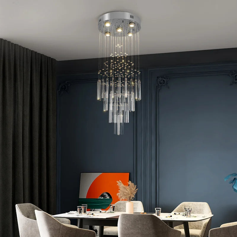 Crystal Ceiling Chandelier for Living Room Bedroom Pendant Light Fixture Modern Home Decor