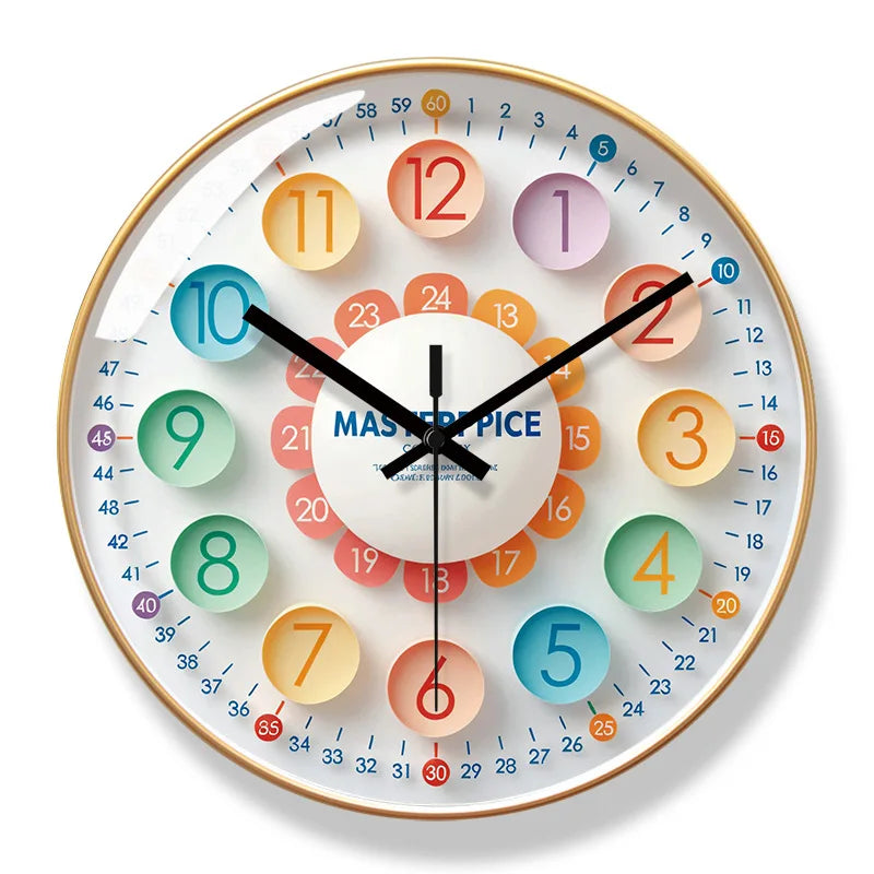 10-Inch Cute Wall Clock for Living Room & Children's Room - Silent Home Decor