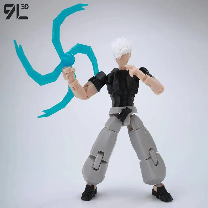 Articulated Anime Action Figure Toy Set with Interchangeable Parts - 14cm Collectible Display Model
