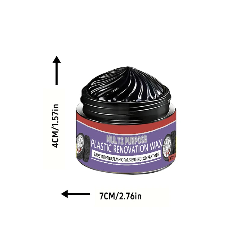 Car Plastic Repair Wax 100g - Durable Leather & Tire Gloss Enhancer