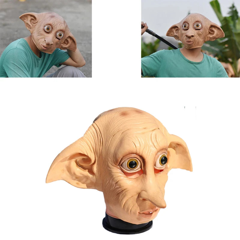 Funny Dobby Elf Halloween Mask - Full Face Cosplay Costume Prop