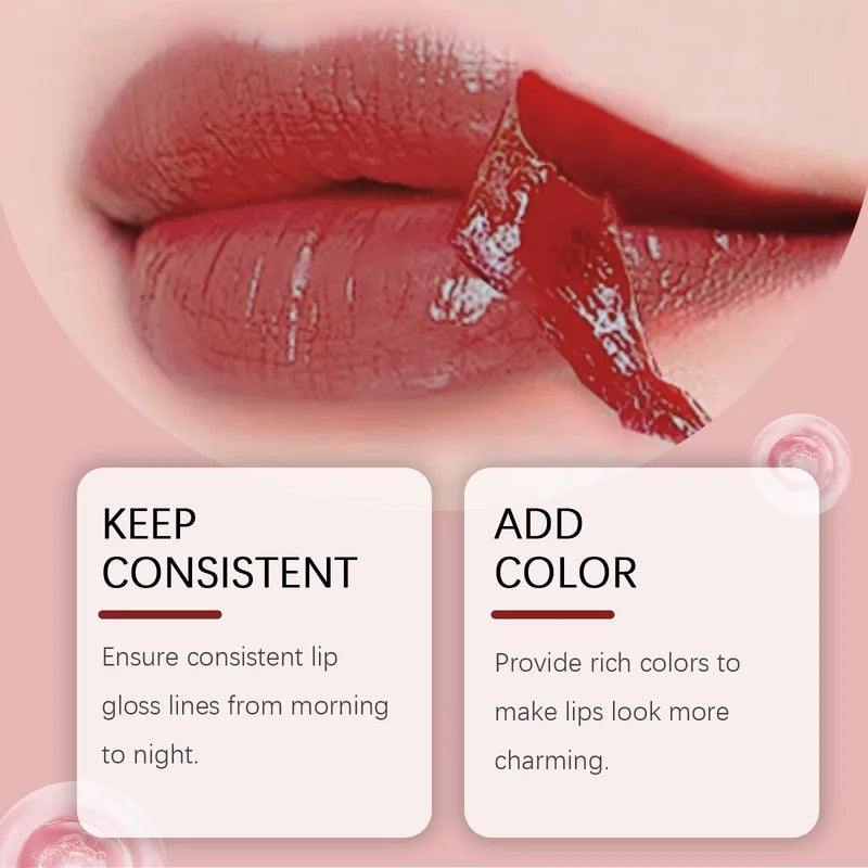 Waterproof Lip Liner Set - Peel Off Lip Stain with 3 Colors Long Lasting Matte Makeup