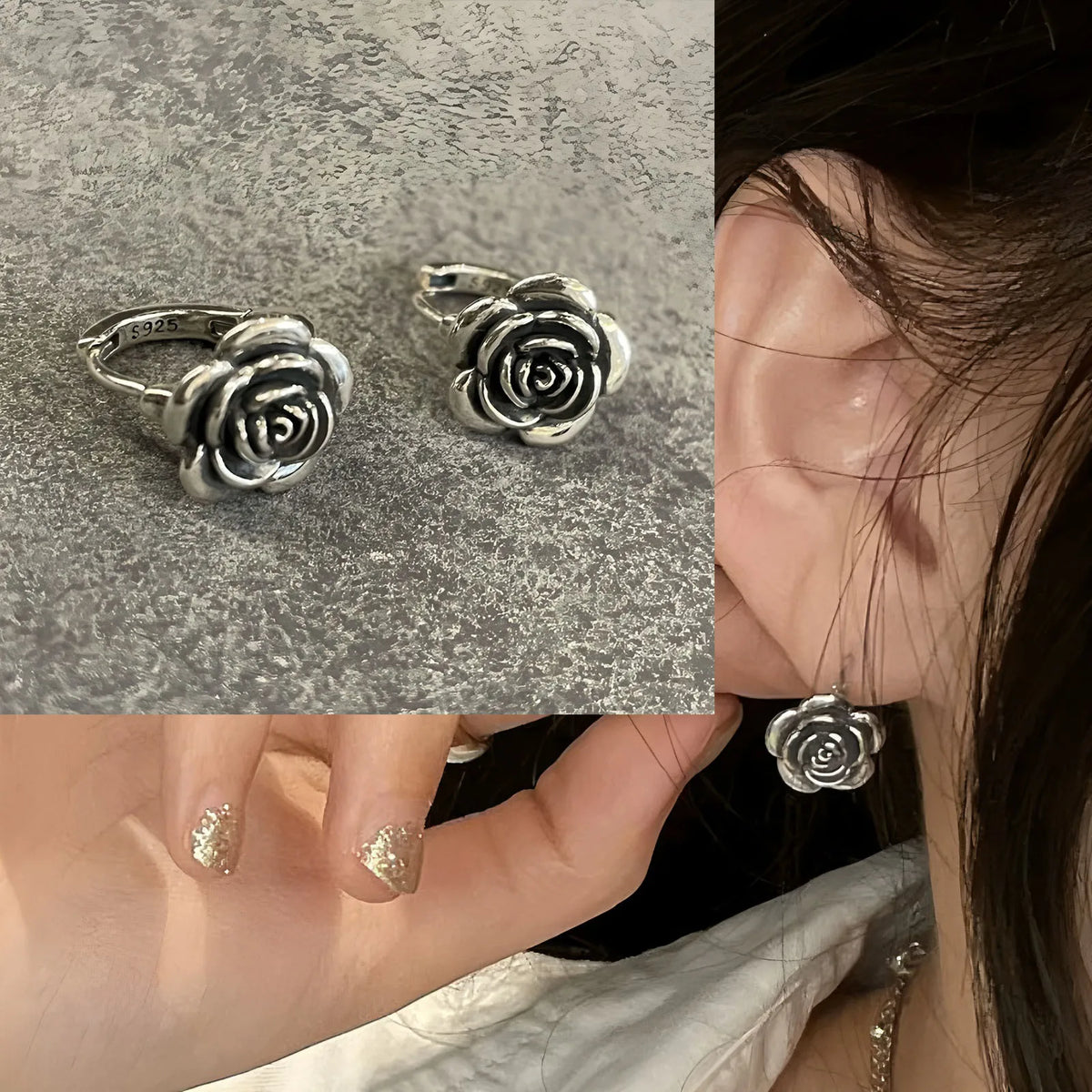 Sterling Silver Geometric Stud Earrings for Women - Versatile Jewelry Gift