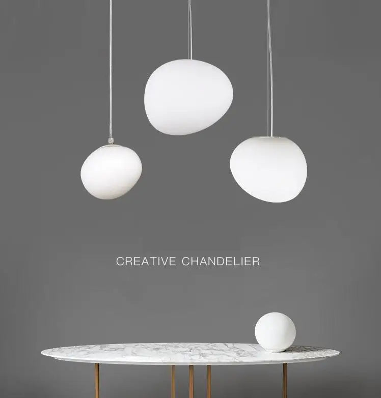 Modern Nordic Pendant Light Fixture for Living Kitchen Bedroom Glass Hanging Lamp