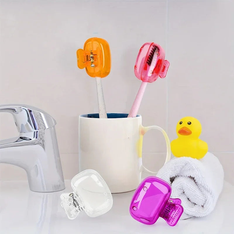 Travel Toothbrush Head Covers 4PCS Toothbrush Protector Caps Portable Plastic Case