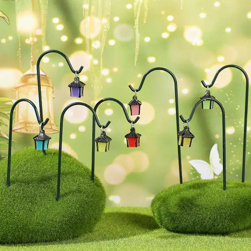 6Pcs Glow-in-the-Dark Garden Miniature Stakes for Bonsai Decorations and Party Crafts