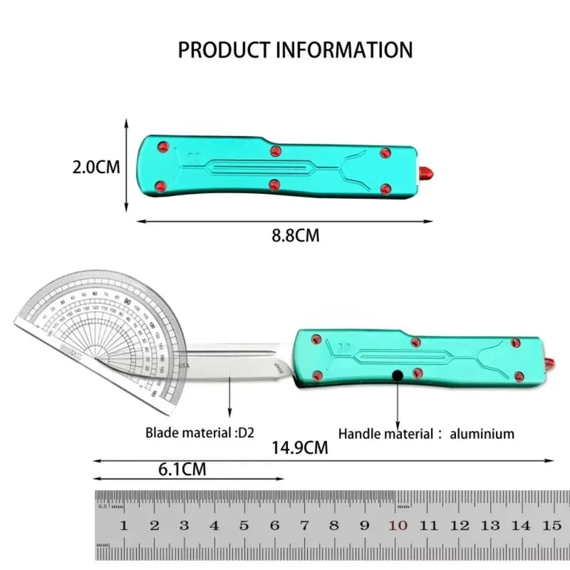 Multifunctional Folding Knife with Drop Point Blade for Outdoor Camping Hunting - Black, Blue, Beige