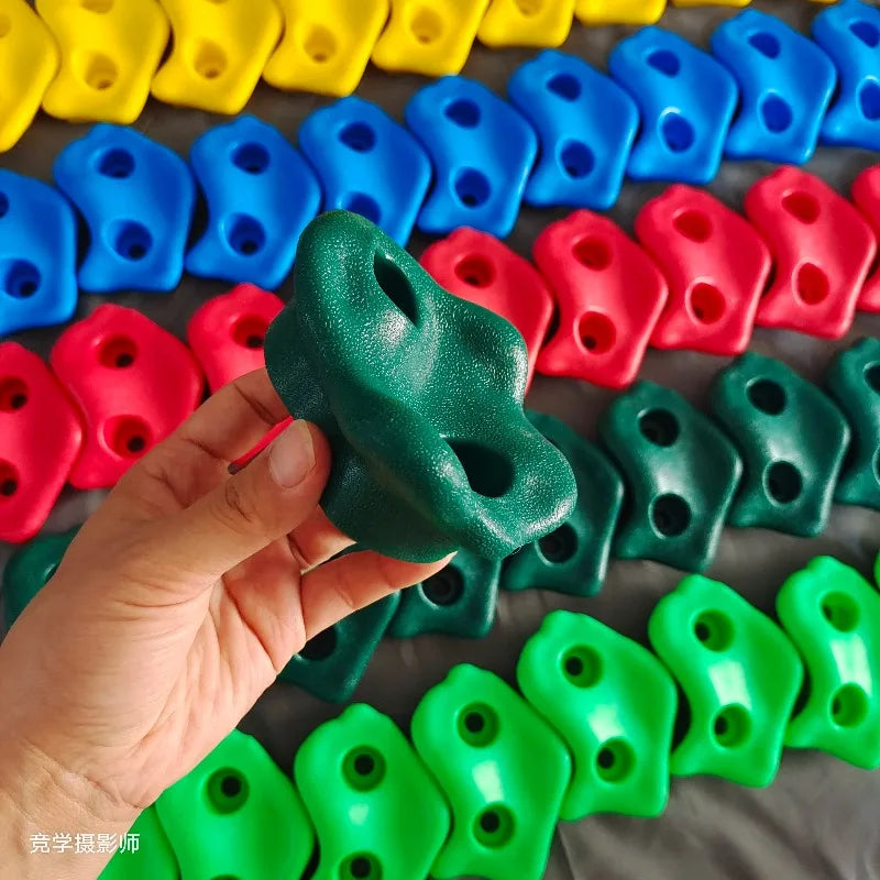 Children Plastic Climbing Wall Holds Set - Indoor Outdoor Kids Playground Equipment