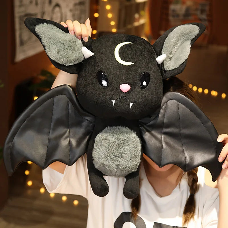25cm Halloween Plush Demon Bat Toy for Boys and Girls - Soft Cartoon Bat Model for Christmas & Halloween Gifts