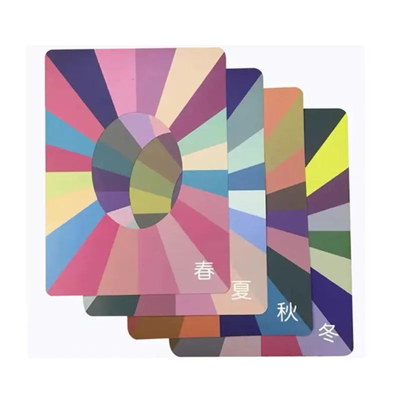 Skin Color Self Test Cards Four Seasons Color Matching Set