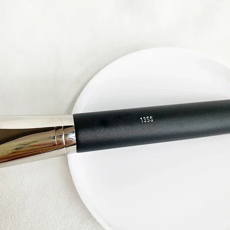 Large Flat Powder Blusher Brush for Face Makeup – Silky Synthetic Hair Paddle Shape