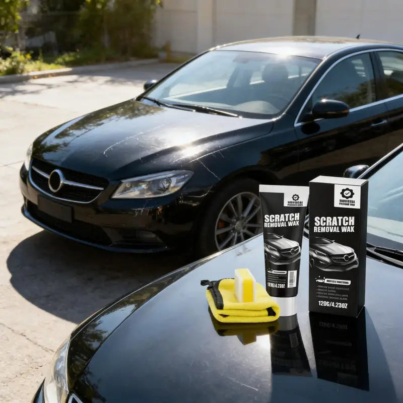 Car Scratch Removal Wax Kit - Hydrophobic Gloss & Polishing for DIY Car Care
