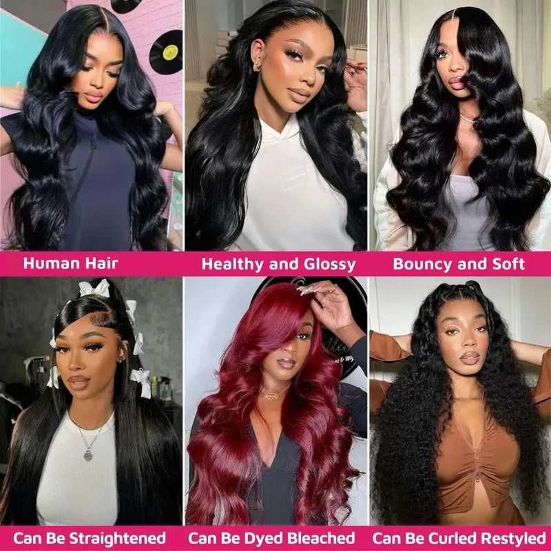 Brazilian Body Wave Hair Extensions Bundle 16A Raw Human Hair - Natural Black