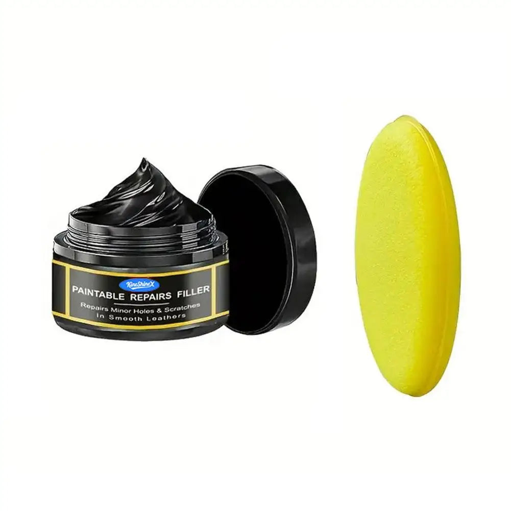 Car Scratch Remover Wax - Plastic, Leather & Paint Repair Filler with Sponge