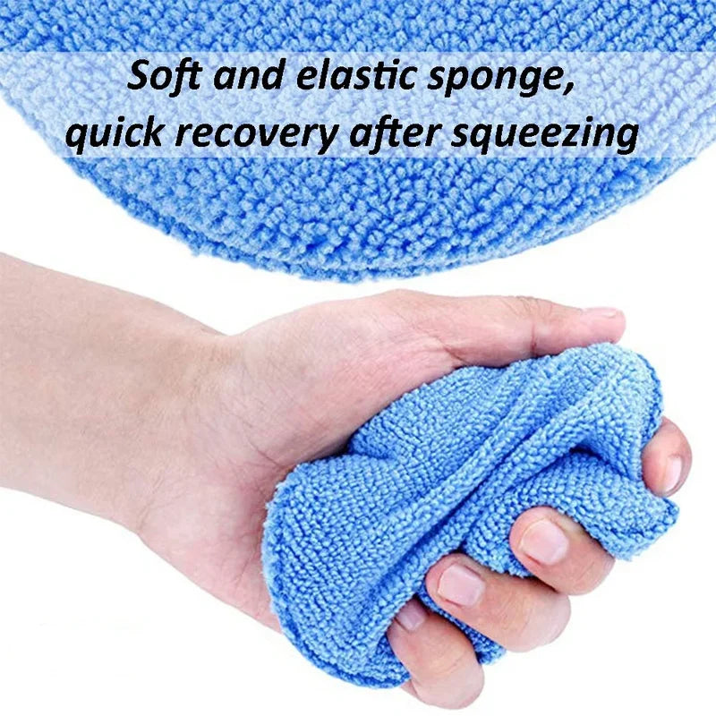 10 Pack Car Waxing Polish Sponges 5 Inch Microfiber Foam Pads for Detailing