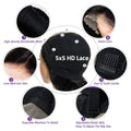 Long Body Wave Human Hair Wig 13x6 HD Transparent Lace Front 40 Inch Pre-Plucked 220 Density