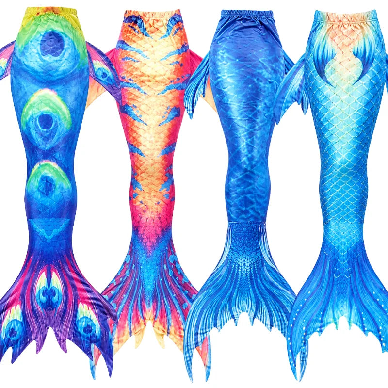 Fish Tail Mermaid Costume Swimsuit for Kids Beach & Halloween Dress-up