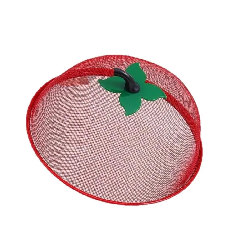 Metal Fruit Basket with Mesh Cover Moisture-Resistant Kitchen Storage Organizer