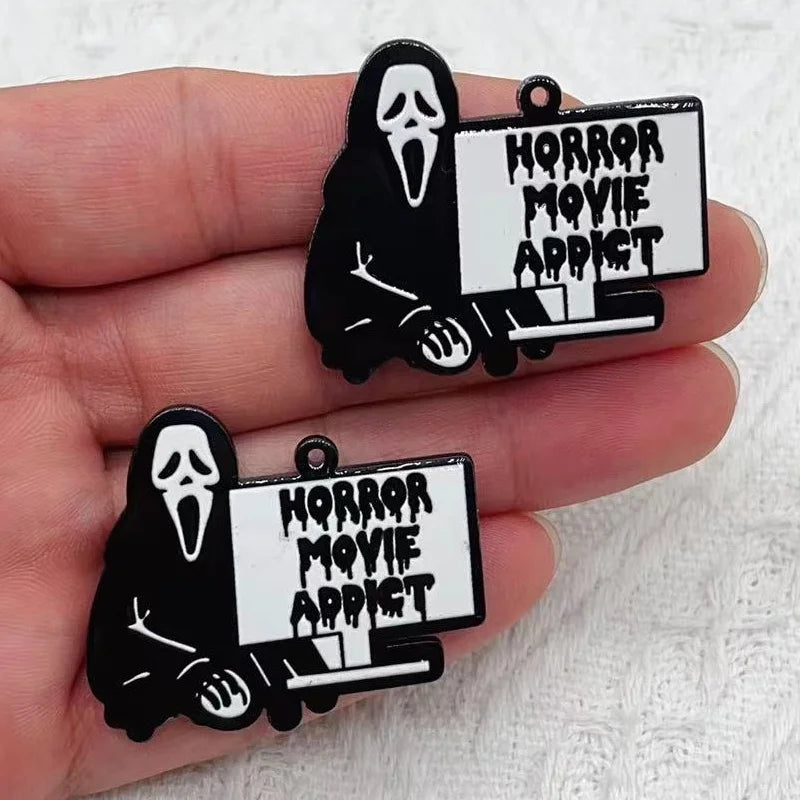 Halloween Acrylic Skull Jewelry Pendants Set for DIY Earrings Necklace Keychains