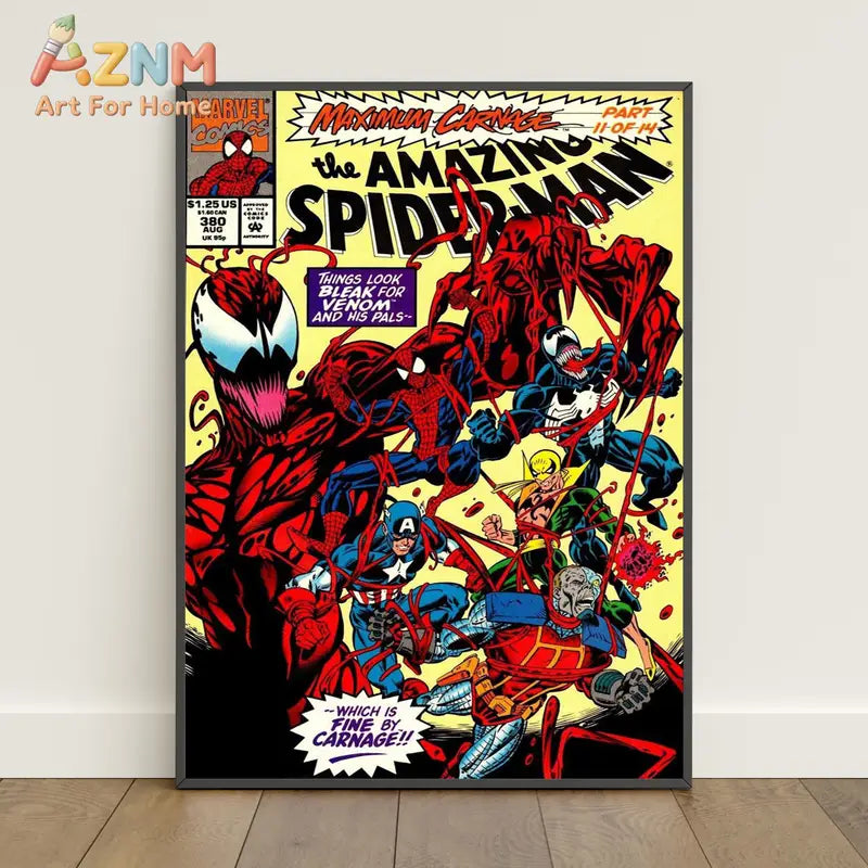 Spider-Man Comic Book Wall Art Poster - Canvas Print for Home Decor